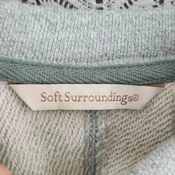 Soft Surroundings Cut out Pullover Long sleeve Crew neck Sweatshirt Women's S/P - Picture 7 of 9